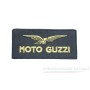 Toppa rettangolare nera termoadesiva "Moto Guzzi" cm. 11,5x5,5