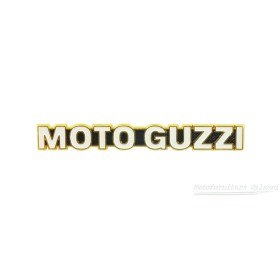 Marchio in alluminio " MOTO GUZZI " per mascherina forcella California II / V35 / V50 / V65 Custom...