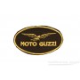 Toppa ovale piccola termoadesiva "Moto Guzzi" nero/oro - 8cm x 5cm