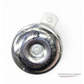 Claxon cromato 12V. con staffa - corrente continua